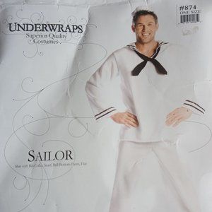 Adult Male White Sailor Costume by Underwraps Costume Corp